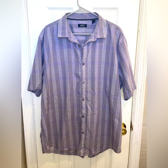 Alfani Other - NWOT Alfani purple short sleeved casual button down XXL